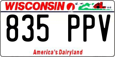 WI license plate 835PPV