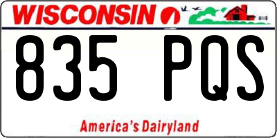WI license plate 835PQS