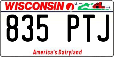 WI license plate 835PTJ