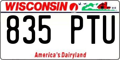 WI license plate 835PTU