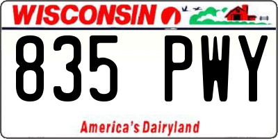 WI license plate 835PWY