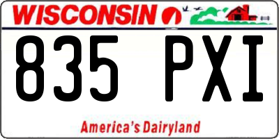WI license plate 835PXI