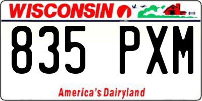 WI license plate 835PXM