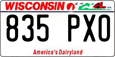 WI license plate 835PXO