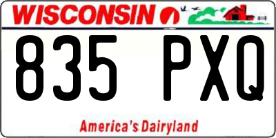 WI license plate 835PXQ