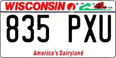 WI license plate 835PXU