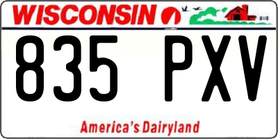 WI license plate 835PXV