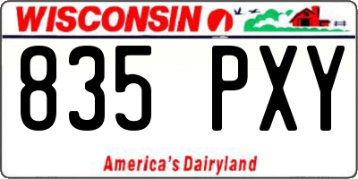 WI license plate 835PXY