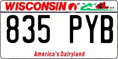 WI license plate 835PYB