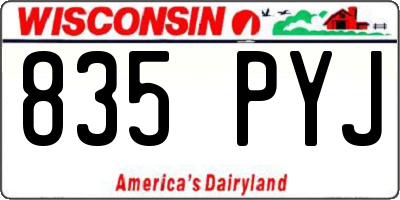 WI license plate 835PYJ