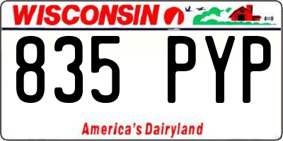 WI license plate 835PYP