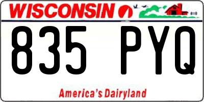 WI license plate 835PYQ