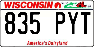 WI license plate 835PYT
