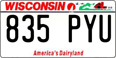 WI license plate 835PYU