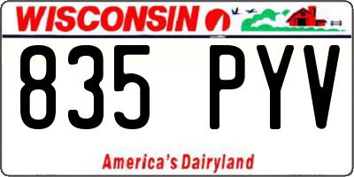 WI license plate 835PYV