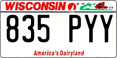 WI license plate 835PYY