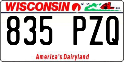 WI license plate 835PZQ