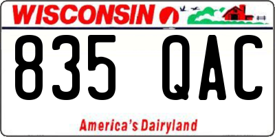 WI license plate 835QAC