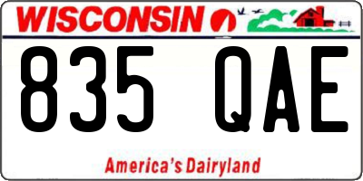 WI license plate 835QAE