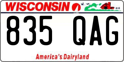 WI license plate 835QAG