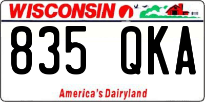 WI license plate 835QKA