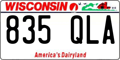 WI license plate 835QLA