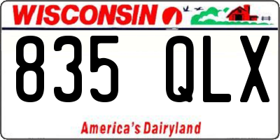 WI license plate 835QLX