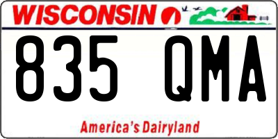 WI license plate 835QMA