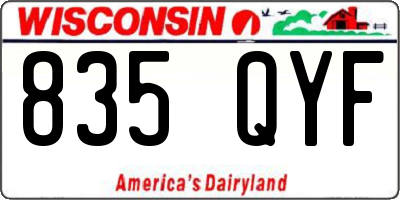 WI license plate 835QYF