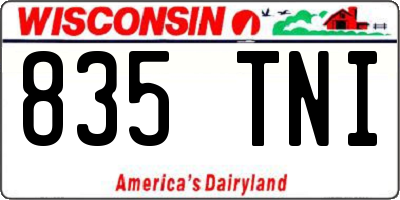 WI license plate 835TNI