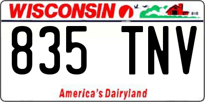 WI license plate 835TNV