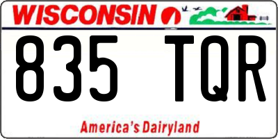 WI license plate 835TQR
