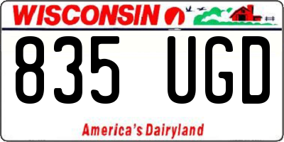 WI license plate 835UGD