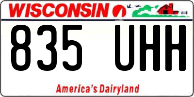 WI license plate 835UHH