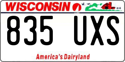 WI license plate 835UXS