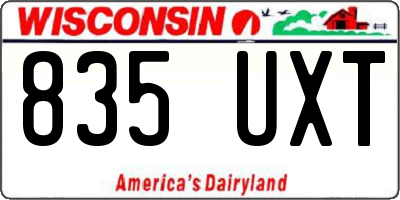 WI license plate 835UXT