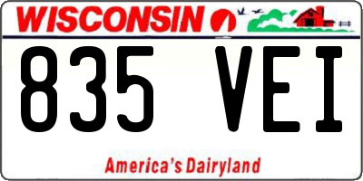 WI license plate 835VEI
