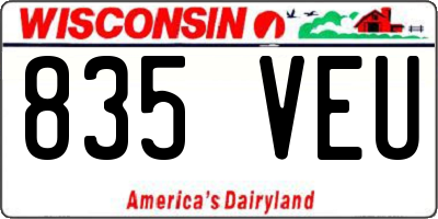 WI license plate 835VEU