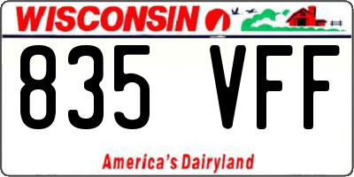 WI license plate 835VFF