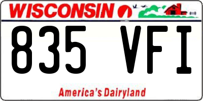 WI license plate 835VFI