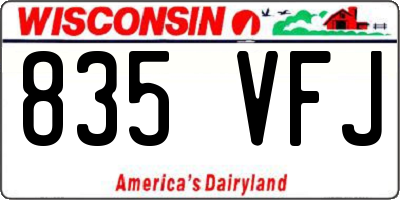 WI license plate 835VFJ