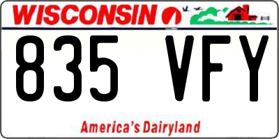 WI license plate 835VFY