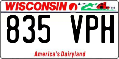 WI license plate 835VPH