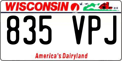 WI license plate 835VPJ