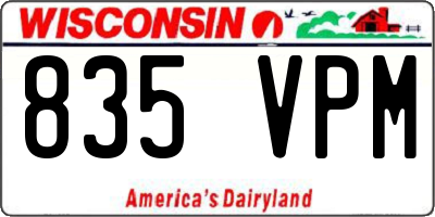 WI license plate 835VPM