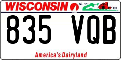 WI license plate 835VQB