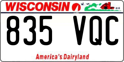 WI license plate 835VQC