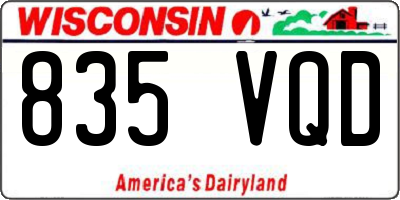 WI license plate 835VQD