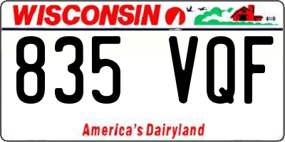 WI license plate 835VQF
