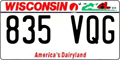 WI license plate 835VQG